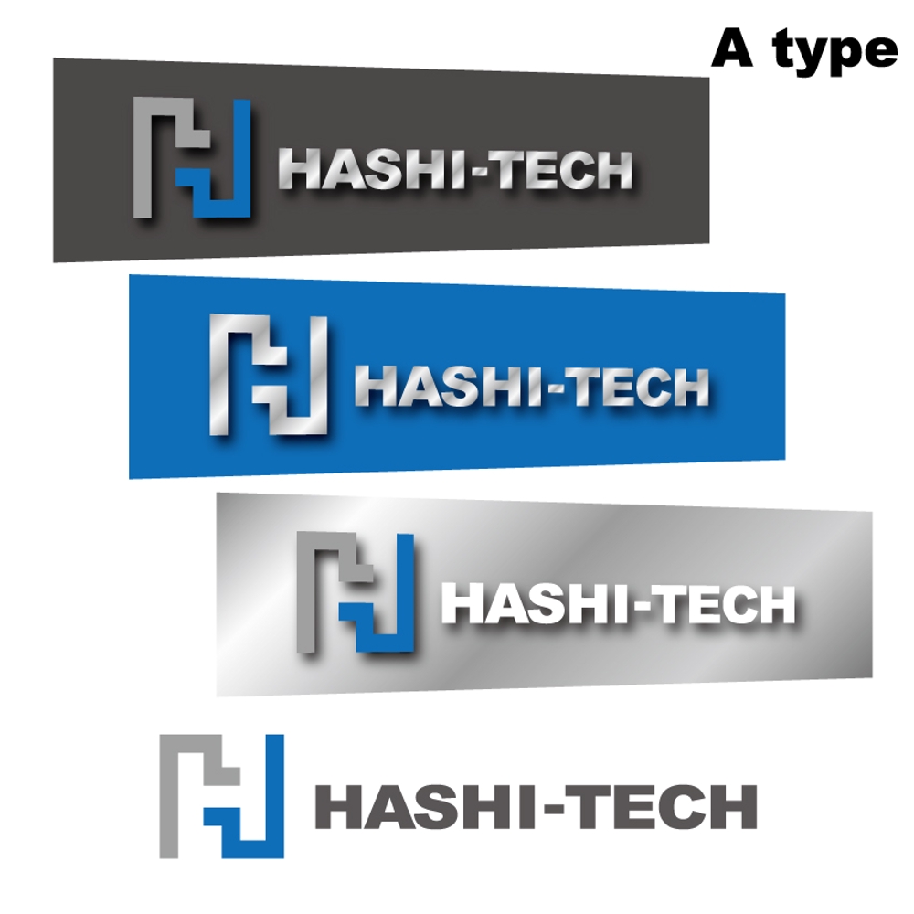 建設業　鉄骨鳶工事　鉄骨解体工事　「HASHI-TECH」のロゴ