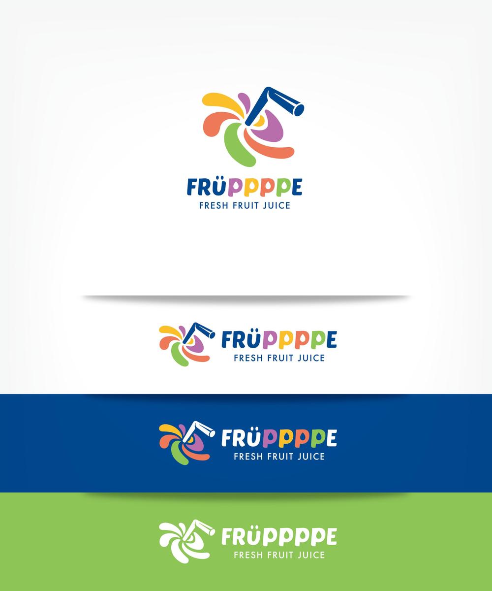 移動販売　フルーツジュース　FRUPPPE（フルッペ）のロゴ製作