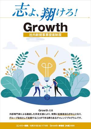 YSDesign (deluge_005)さんの社員向け社内新規事業提案制度「Growth」の提案募集に係るポスターへの提案