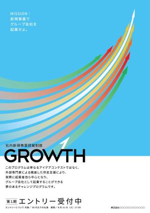 N_design (zero_factory)さんの社員向け社内新規事業提案制度「Growth」の提案募集に係るポスターへの提案