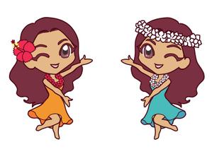 株式会社イーネットビズ (e-nets)さんのハワイを感じられる双子のキャラクターデザインへの提案