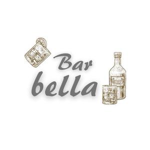 えぬちゃん (enu_o0)さんのバー開業「bar bella」のロゴへの提案