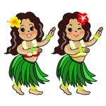 寿限無 (qp445)さんのハワイを感じられる双子のキャラクターデザインへの提案