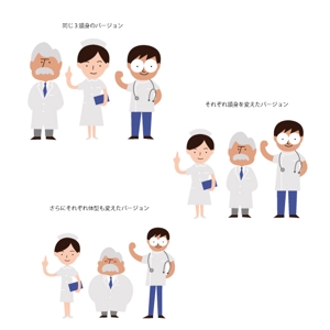 marukei (marukei)さんの病院で働いている、医師・看護師・研修医のキャラクターへの提案