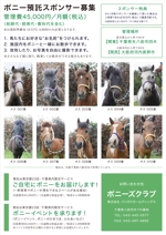 amii ()さんの（急募！）かわいいポニー１０頭の飼い主さんの募集広告です。A４版カラーです。への提案