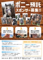 沙月 (AOI_01)さんの（急募！）かわいいポニー１０頭の飼い主さんの募集広告です。A４版カラーです。への提案