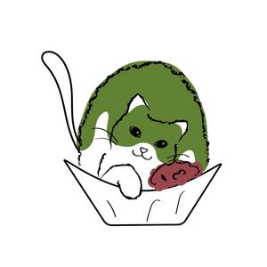 katoko (katoko333)さんの商品パッケージ用「かき氷と猫｣のシンプルなイラストへの提案