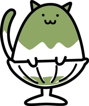 けんち蛍（けい） (ichi-bit)さんの商品パッケージ用「かき氷と猫｣のシンプルなイラストへの提案