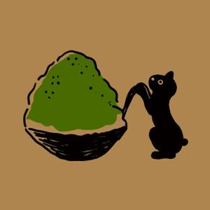 masami mizuno (mizuno56611)さんの商品パッケージ用「かき氷と猫｣のシンプルなイラストへの提案