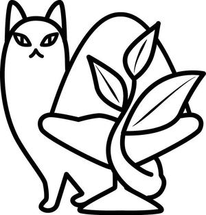 けんち蛍（けい） (ichi-bit)さんの商品パッケージ用「かき氷と猫｣のシンプルなイラストへの提案