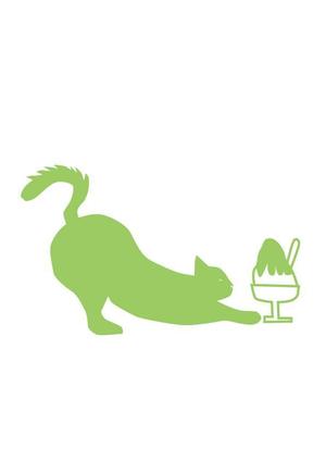 やちよ (yachiyo05)さんの商品パッケージ用「かき氷と猫｣のシンプルなイラストへの提案