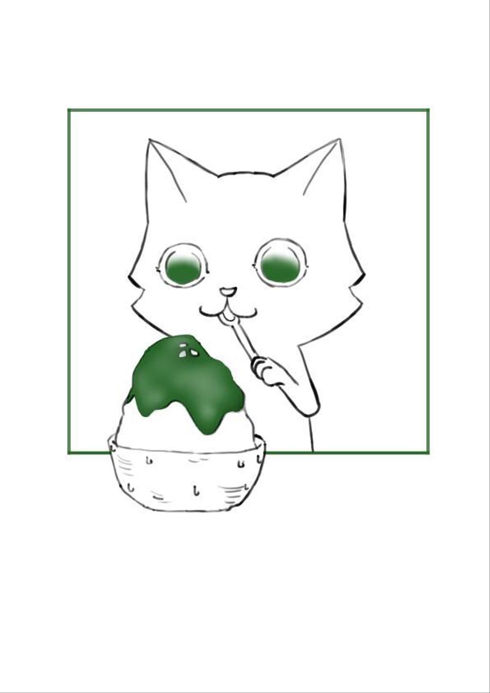 かき氷と猫.jpg