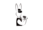 tora (tora_09)さんのBARでハットをかぶったウサギのバーテンダーがシェイカーをふってるのロゴへの提案