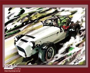 BrandingDesign M.C (MINO)さんのスポーツカー「スーパーセブン」のイラストへの提案