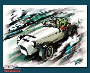 BrandingDesign M.C (MINO)さんのスポーツカー「スーパーセブン」のイラストへの提案