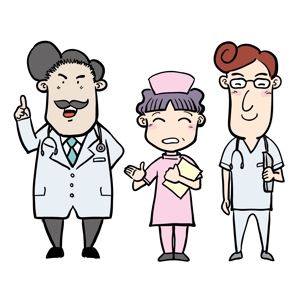 松本イチロウ (tora_jiroh)さんの病院で働いている、医師・看護師・研修医のキャラクターへの提案
