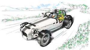 sabuta (sabuta7)さんのスポーツカー「スーパーセブン」のイラストへの提案