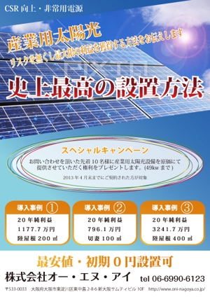 田中 聡 (alan38)さんの産業用太陽光のＤＭへの提案