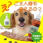ペット用　天然シャンプーの　Amazonでの　販売用バナーへの提案