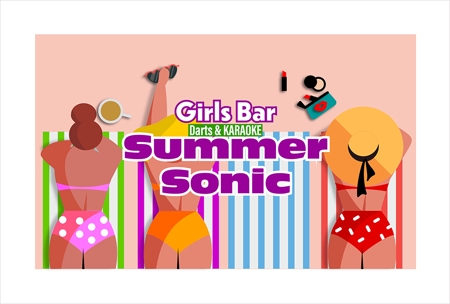 JOB-AID (neon-tani)さんのガールズバー Summer Sonic  のロゴへの提案