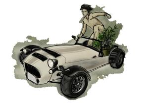 ゴイサギ (novabela8838)さんのスポーツカー「スーパーセブン」のイラストへの提案