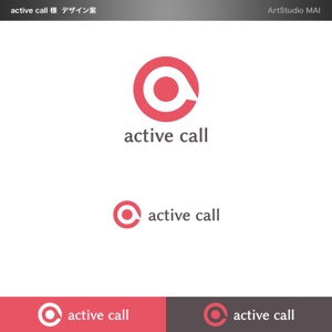 ArtStudio MAI (minami-mi-natz)さんのコールセンター事業、株式会社アクティブコール【active call】のロゴへの提案