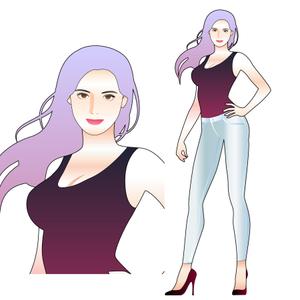 りつ (ribe)さんの【継続依頼あり】エステサロン「ベルフィオーレ」のイメージキャラクター作成をお願いします。への提案