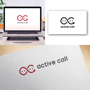 Hi-Design (hirokips)さんのコールセンター事業、株式会社アクティブコール【active call】のロゴへの提案