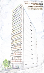 kozin (kozin)さんのマンション外観のデザイン変更 パース制作への提案