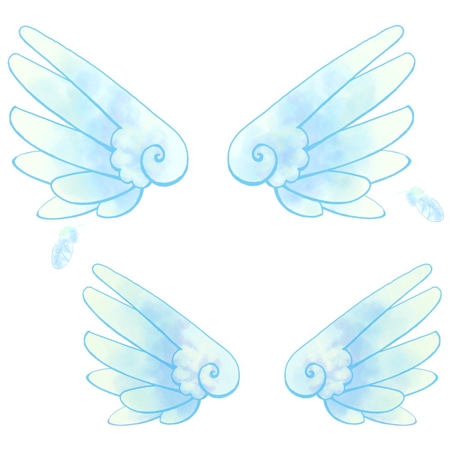 袋鵜の豆本屋　こうづあきら (akira_koudzu_torikawa)さんの天使をコンセプトにしたコンカフェで使う天使の羽のイラストへの提案
