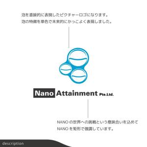 ねこすまっしゅ (nekosmash)さんの「Nano Attainment Pte. Ltd.」のロゴ作成への提案