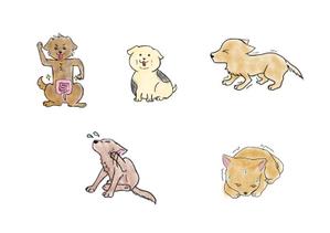オソノ (osonono)さんの「犬向け腸内検査」のLPで使用するイラストへの提案