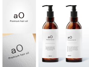 AiM (tonarinomikan)さんのヘアオイル化粧品「ao」の容器ロゴ作成への提案