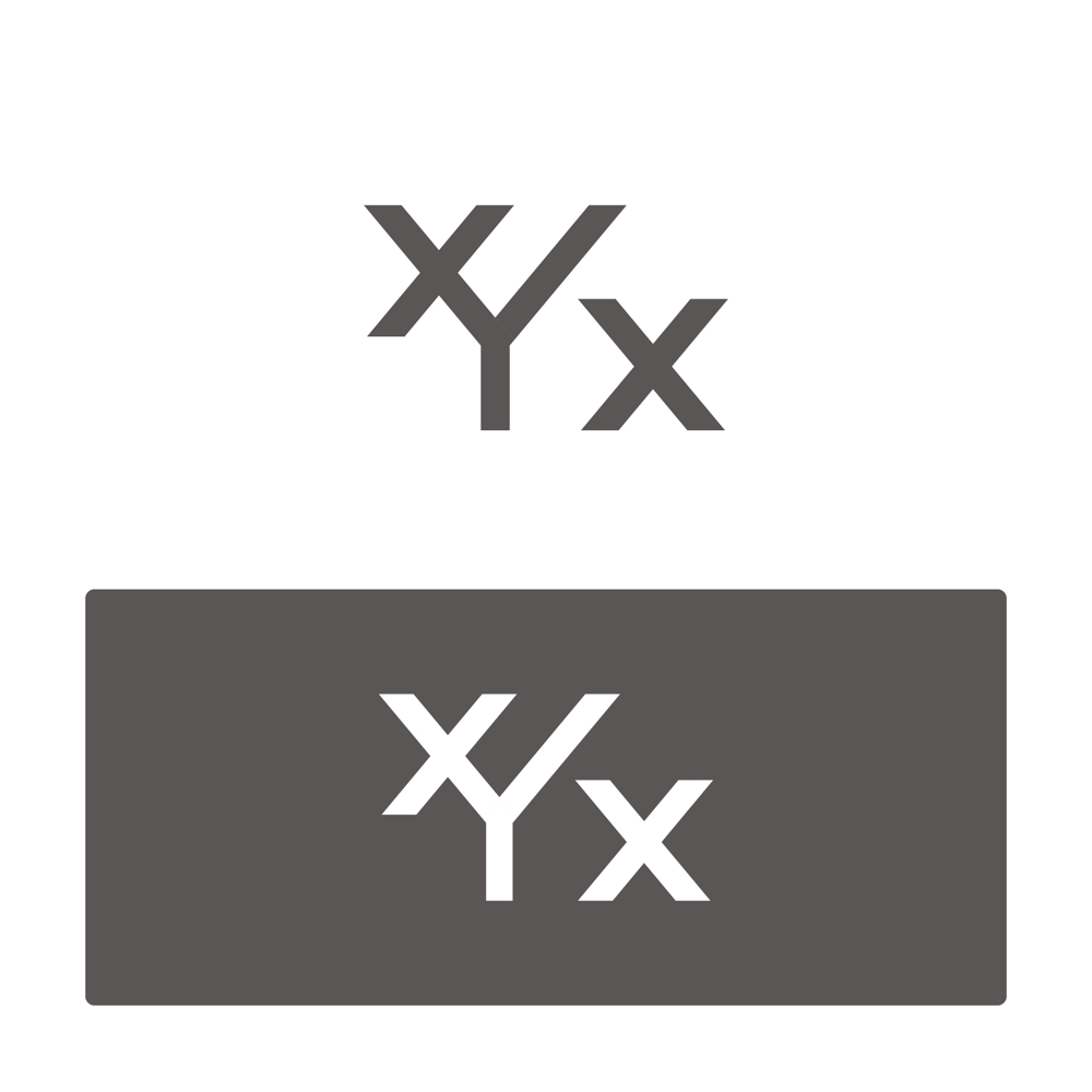 アパレルショップ「xYx」のロゴ