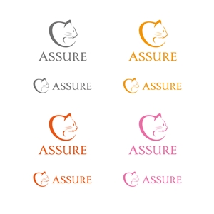 MASUKI-F.D (MASUK3041FD)さんの1組限定高級猫カフェ「アシュア」のロゴへの提案