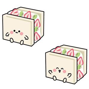 代々木よよ ()さんの北新地フルーツサンド屋さんのイメージキャラクターデザインへの提案