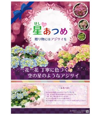 kr-ka design (whitetiger23)さんの母の日用アジサイ鉢物品種ポスターデザインへの提案