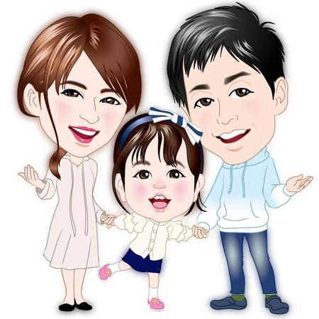 mamikaru (mamikaru)さんの家族写真のイラストへの提案