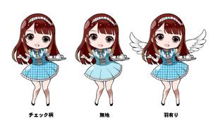 Raisen (raisen)さんのメイドの2等身キャラクターへの提案