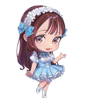 彩零もん (share_mon0)さんのメイドの2等身キャラクターへの提案