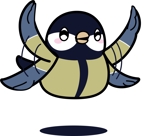 loveinko (loveinko)さんの海洋ごみ問題をテーマにした物語に登場するシジュウカラのキャラクターデザインへの提案