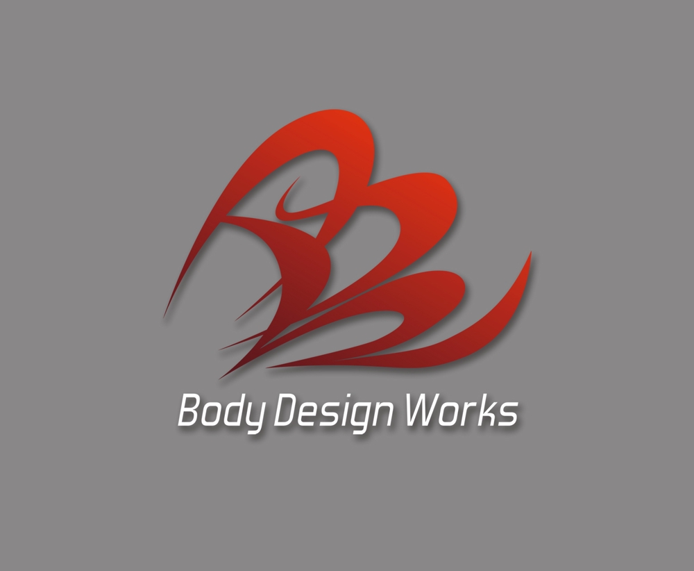 「Body Design Works」（スポーツ、運動、トレーニング関連）のロゴ作成
