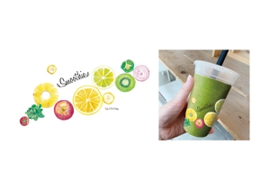 ARAKI (Design_1045)さんのCafeのスムージーカップに貼るシールへの提案