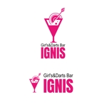 プラス・スラッシュ (plasss)さんのGirl's&Darts Bar IGNIS のロゴ作成への提案