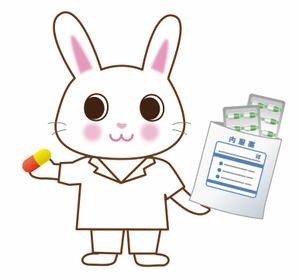 CUBE (cube1)さんの調剤薬局「うさぎ薬局」のマスコットキャラクターへの提案