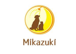 もものあ (momonoir6321)さんの動物病院プロデュース型トリミングサロン・ペットホテル　「Mikazuki」のロゴへの提案