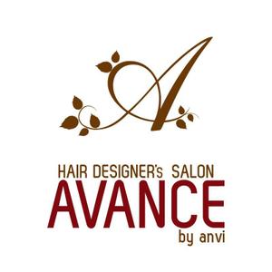 perles de verre (perles_de_verre)さんの「HAIR DESIGNER's SALON  AVANCE  by  anvi」のロゴ作成への提案