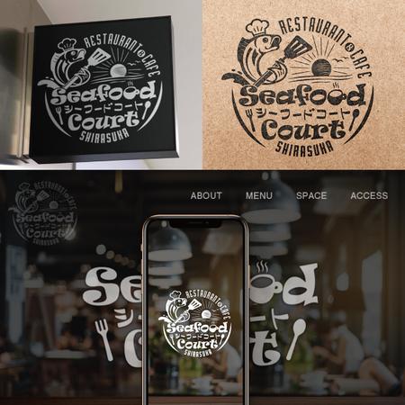 irodori (irodori_tree)さんの海沿いの飲食店「SEAFOOD COURT 」のロゴ　への提案