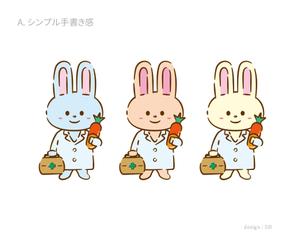 パフボール (nana_skr)さんの調剤薬局「うさぎ薬局」のマスコットキャラクターへの提案
