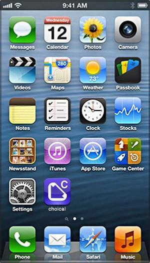 iDesign (iDesign)さんのiPhoneアプリ「 choical 」のアイコン作成依頼への提案